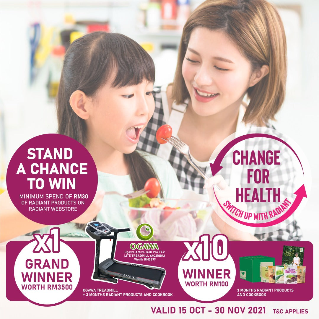 Contest Alert : Change for Health with Radiant (Radiant webstore only)