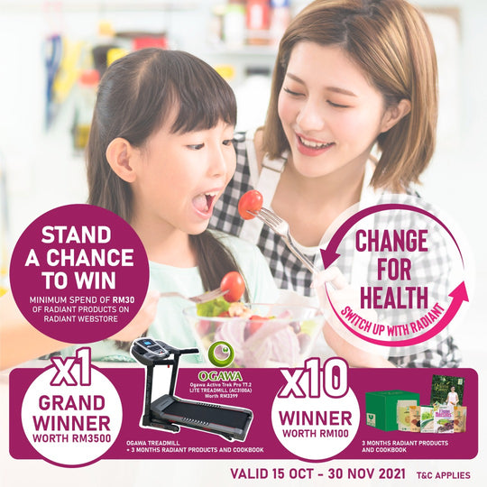 Contest Alert : Change for Health with Radiant (Radiant webstore only)