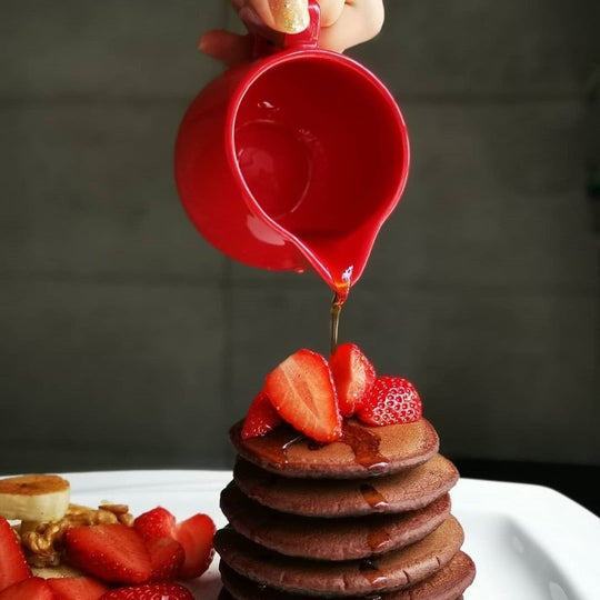 Fluffy Vegan Chocolate Pancakes