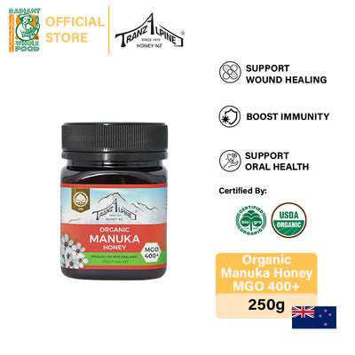 Tranzalpine Organic Manuka Honey MG400+