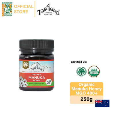 Tranzalpine Organic Manuka Honey MGO 400+