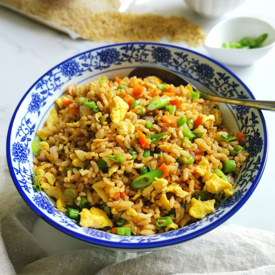 Easy Vegetable Fried Brown Rice with Egg