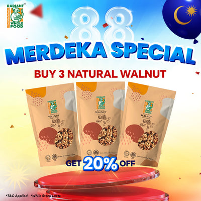 Radiant Natural Walnut, Raw (Gluten Free)