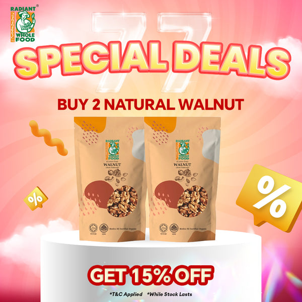 Radiant Natural Walnut, Raw (Gluten Free)