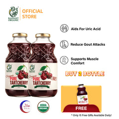[Twin Pack] Radiant Organic Pure Tart Cherry Juices 320z - High antioxidant, Support General Health