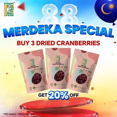 Radiant Organic Dried Cranberries (Gluten Free)