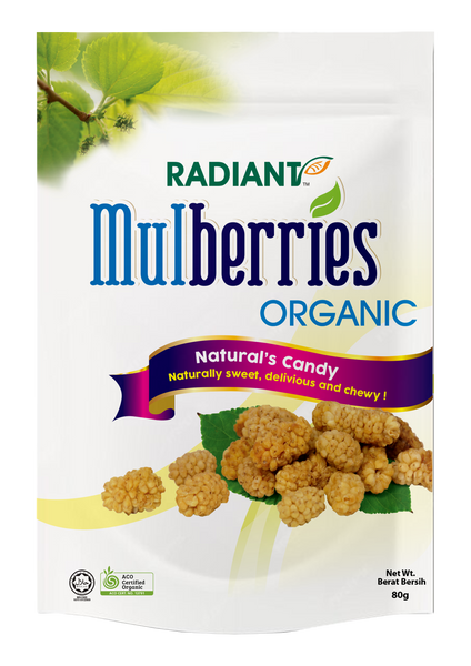 Radiant Organic Dried Mulberries-Mulberries 80g