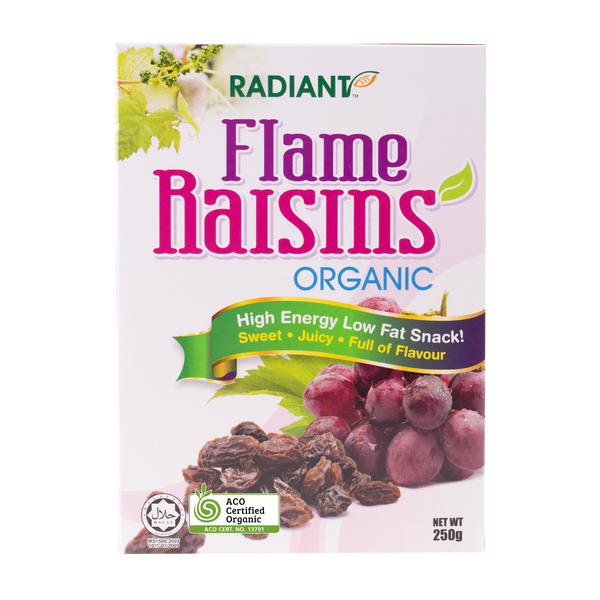 Radiant Organic Flame Raisins