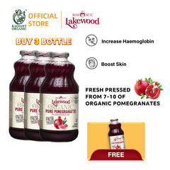 [BUNDLE DEAL 3 BOTTLES] Lakewood Organic PURE Pomegranate Gluten Free (32oz)