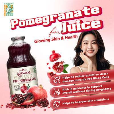 [BUNDLE DEAL 3 BOTTLES] Lakewood Organic PURE Pomegranate Gluten Free (32oz)
