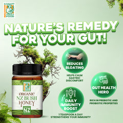 Radiant Organic NZ Bush Honey (500g) Madu Asli Halal