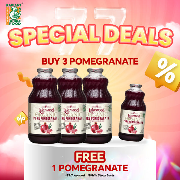 [BUNDLE DEAL 3 BOTTLES] Lakewood Organic PURE Pomegranate Gluten Free (32oz)