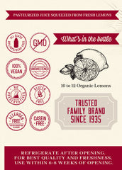 Lakewood Organic PURE Lemon Juice 12.5Oz (370ml)