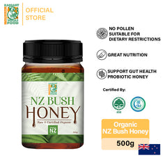 Radiant Organic NZ Bush Honey (500g) Madu Asli Halal
