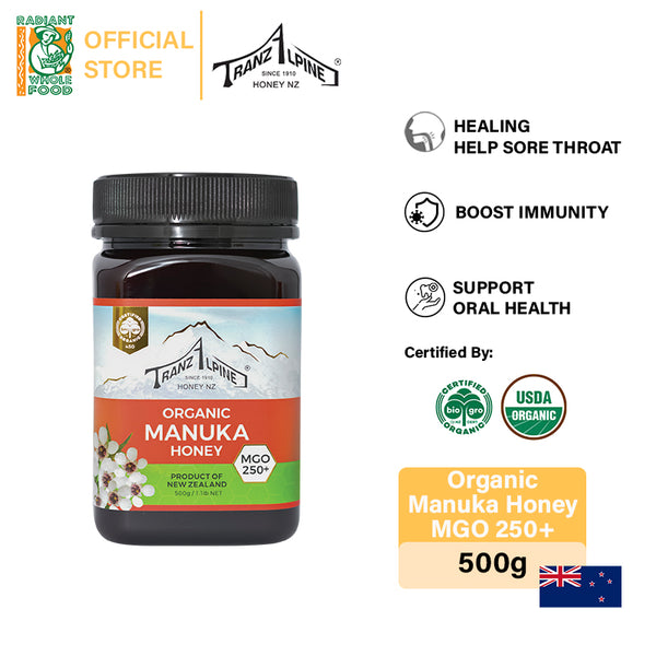 Tranzalpine Organic Manuka Honey MG250+