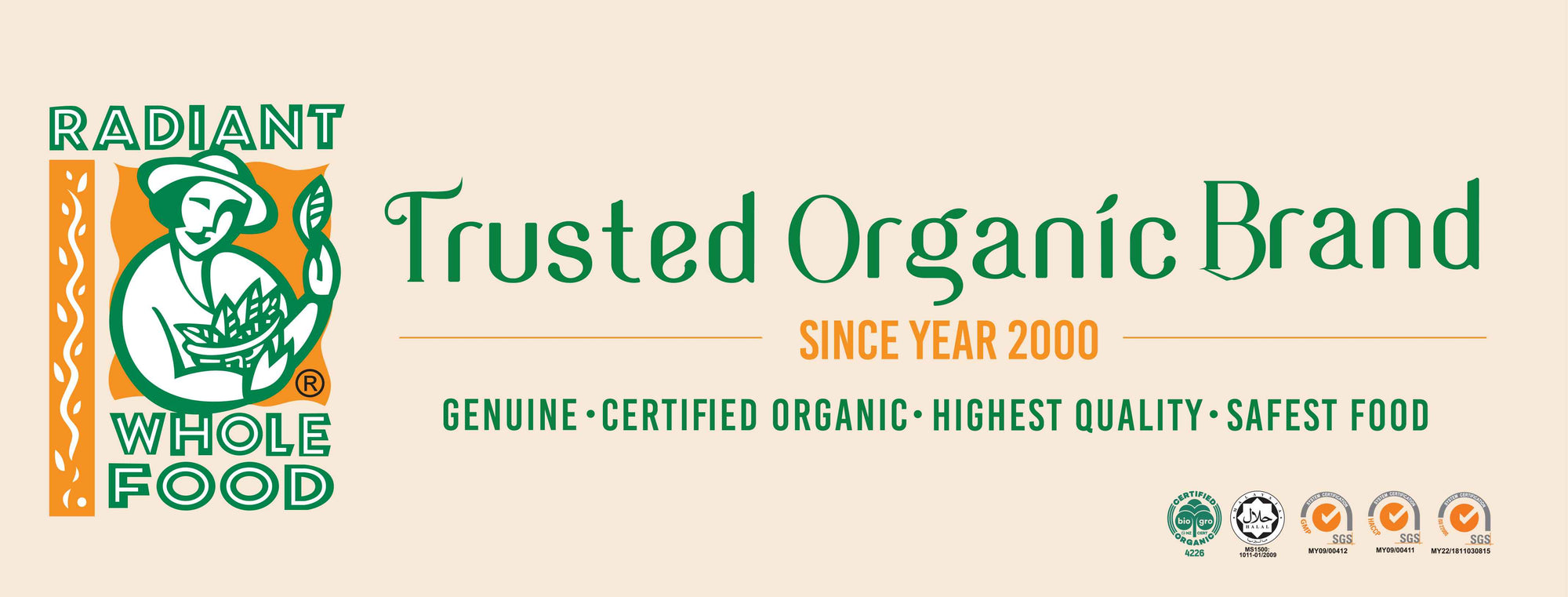 Trusted Organic Brand Radiant Whole Food
