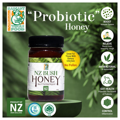 Radiant Organic NZ Bush Honey (500g) Madu Halal