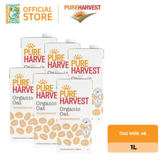 [Buy 3 Free 3] Pure Harvest Organic Oat Milk - Unsweetened (1L) x 6- Clearance:July25