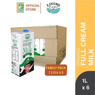 [Family Pack] Living Planet Organic Full Cream Milk (1L x 6)
