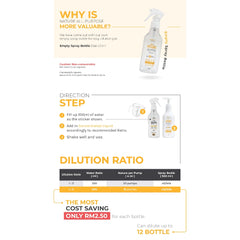 HOMUplus+ Nature All-Purpose Concentrated Liquid Cleaner 1 Litre Free Spray Bottle