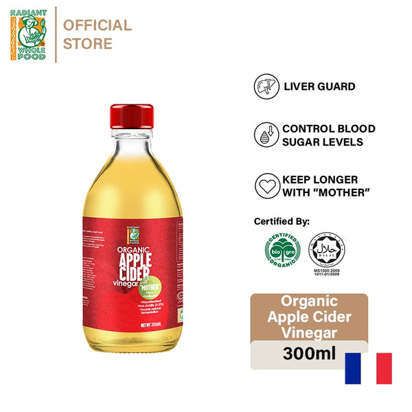 Radiant Organic Apple Cider Vinegar (300ml) Halal Certified