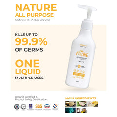HOMUplus+ Nature All-Purpose Concentrated Liquid Cleaner 1 Litre Free Spray Bottle