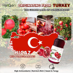 Twin Pack REGEN Organic Pomegranate Juice 946ml –Cholesterol, Heart & Skin Support, Jus Delima