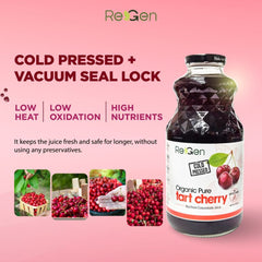 [Bundle of 4] ReGen (HALAL) Organic Pure Tart Cherry Juices 320z x 2 Bottles Drink Tart Cherry