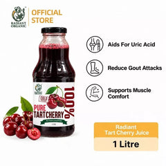 Radiant 100% Pure Tart Cherry Juice 1 Litre – High antioxidant, Support General Health