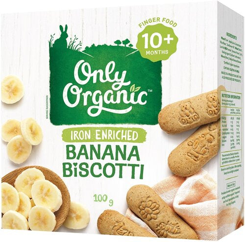 Only Organic Banana Biscotti
