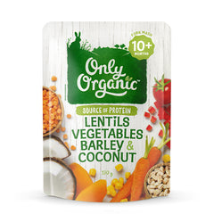 Only Organic Lentils, Vegetables, Barley & Coconut