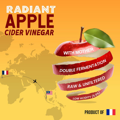 [Twin Pack] Radiant Organic Apple Cider Vinegar 750ML
