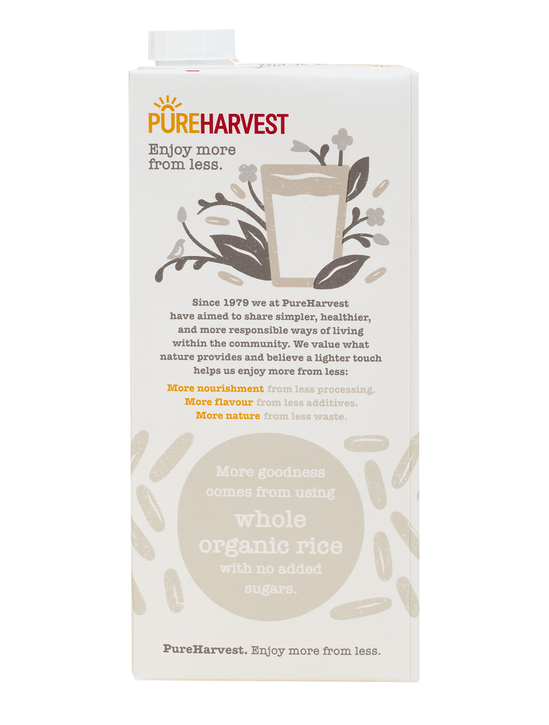 Pure Harvest Rice Milk Original Radiant Whole Food Organic Food
