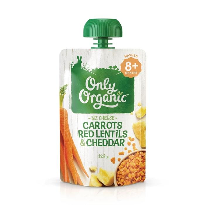 Only Organic Carrots Red Lentil & Cheddar