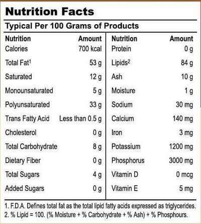 Radiant Lecithin Powder Nutrition Facts 2