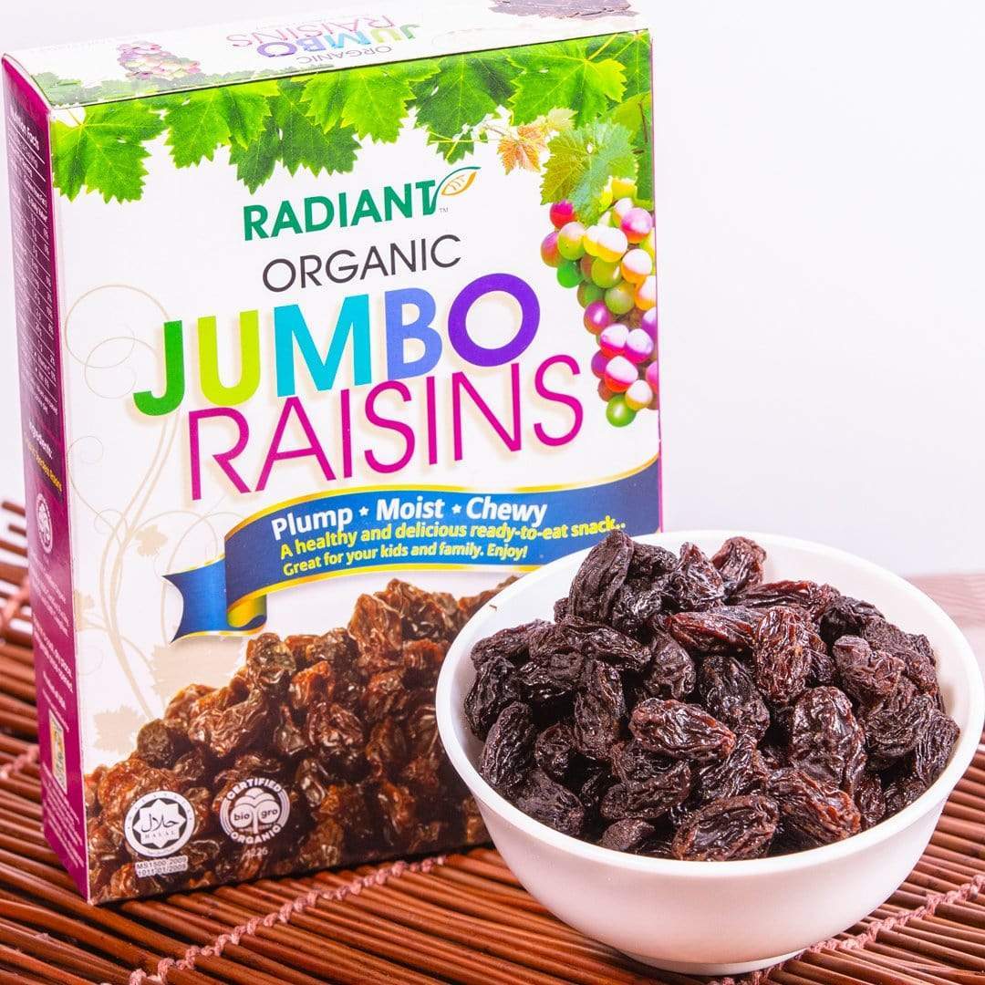 Radiant Organic Jumbo Raisins | Radiant Whole Food | Organic Food ...
