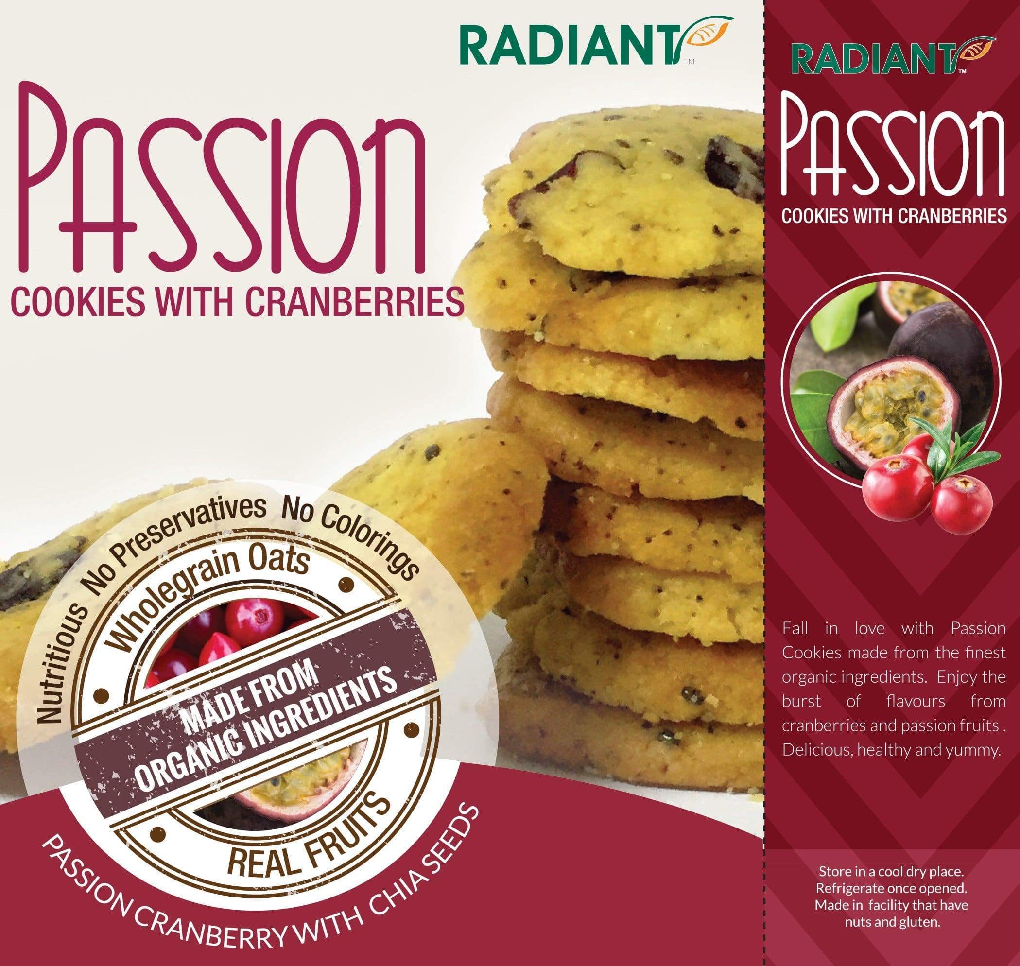 Radiant Passion Cookies With Cranberries And Oats Radiant Whole Food